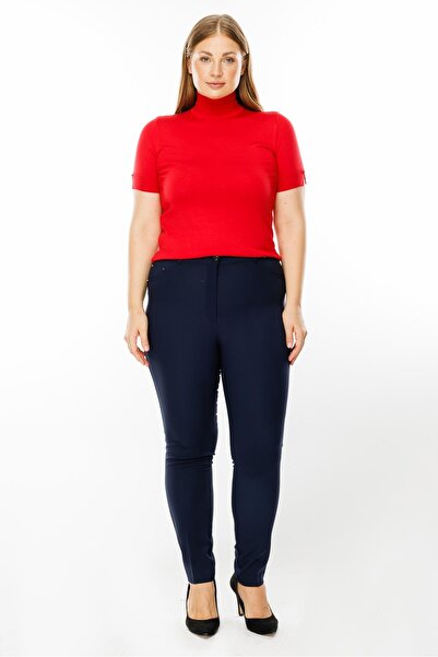 Moda İlgi Modailgi Kemeri Lastikli Pantolon Lacivert