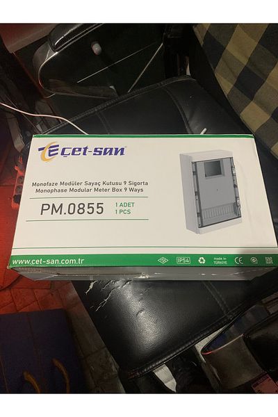 Çetsan جيتسان PM.0885 - لوحة عداد بلاستيكية أحادية الطور مع 9 مصهر