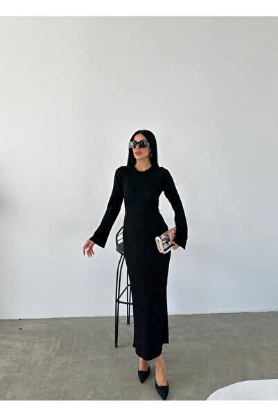 PERADO Плетена черна рокля