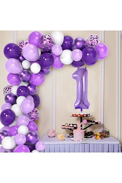 DÜVENCİ TİCARET SET LANT BALON MOR CU NUMERE MOR