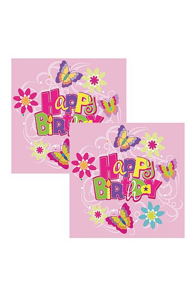 Sunligo 40 Pieces of Paper Napkins with Butterfly Pattern - 2 Packs P1