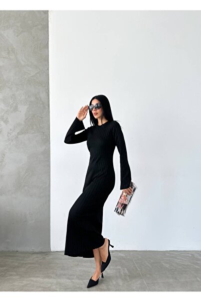 PERADO Плетена черна рокля