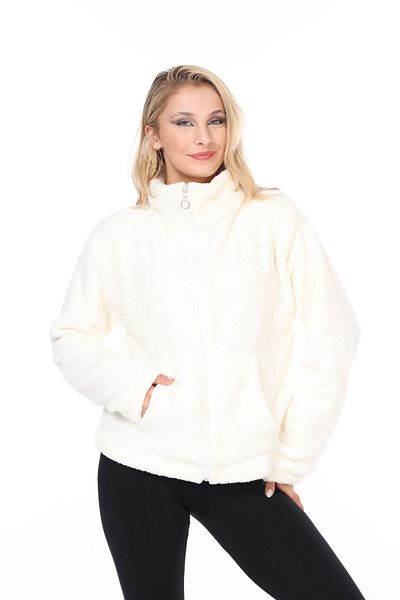 Bluence Γυναικείο βελούδινο παλτό Wellsoft Soft με φερμουάρ
