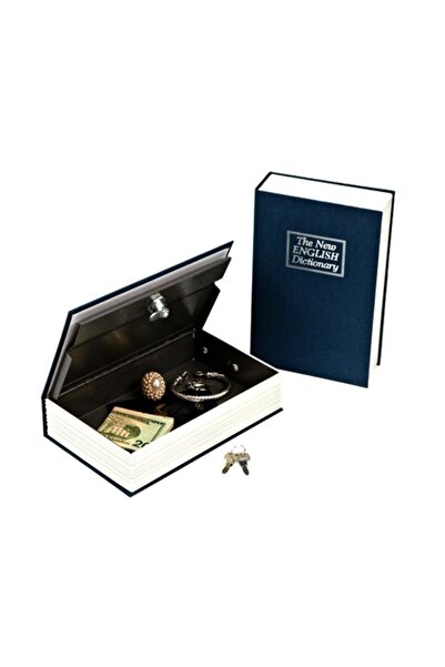 Go İthalat Kitap Kasa Büyük Boy Kitap Şeklinde Kilitli Kasa Defter Kasa Gizli...