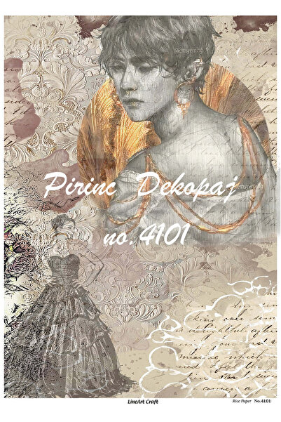 LİNEART ورق ديكوباج نحاسي Lineart 29X42 رقم: L4101