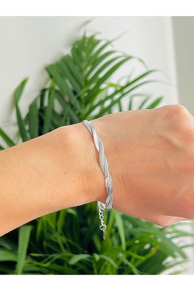 KOALA COMPANY Steel Silver Color Knitted Italian Bracelet - Undicht No Allergy