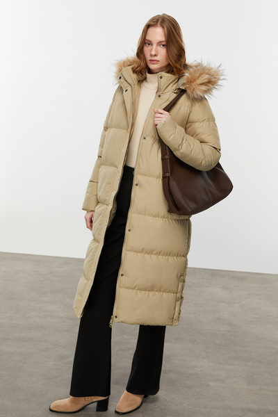 Mudo Hooded long puffer jacket