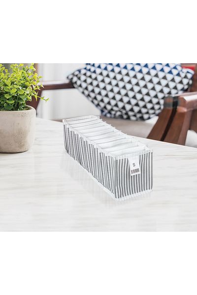 Ethab Ticaret 8 Compartment Accordion Organizer S - Gray (4457)