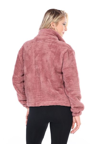 Bluence Women's Wellsoft Soft Zippered Plush Coat