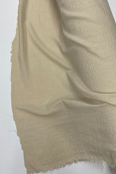 Mu Art Linen Fabric - Organic Fabric - Curtain Fabric - Thin Linen - Fabric Cover for Clothes Beige 80