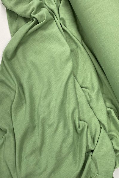 Mu Art Linen Fabric - Organic Fabric - Curtain Fabric - Thin Linen - Fabric Cover for Clothes Green 75