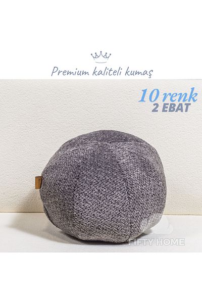Fifty Pernă rotundă cu bile de calitate premium - Decor moale 10 culori 2 dimensiuni