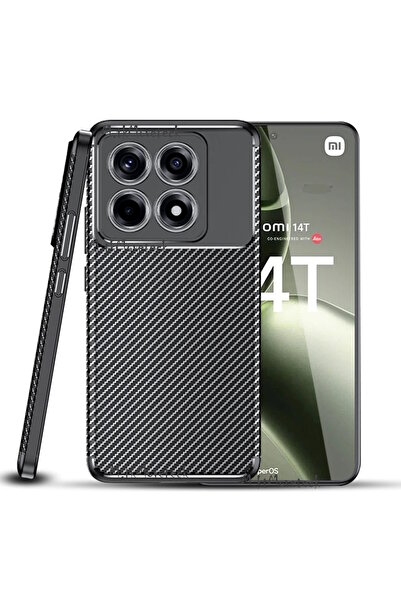 m.tk moveteck Xiaomi Mi 14T Kılıf Kamera Korumalı Karbon Desenli Uzun Ömürlü ...