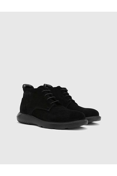 İLVİ Trent Genuine Suede Leather Men's Black Boots