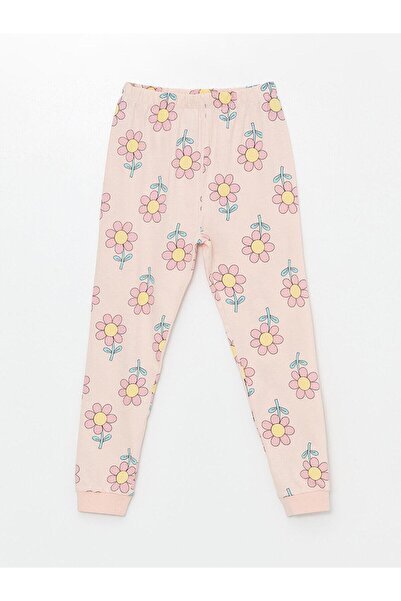 LC Waikiki LCW baby Baskılı Bisiklet Yaka Uzun Kollu Çiçekli Kız Bebek Pijama Takımı