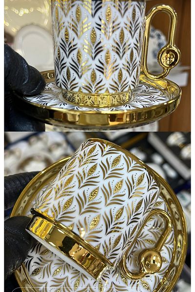 Kosova Muba Concept Porcelain 6-Person Nomy Coffee Cup Set