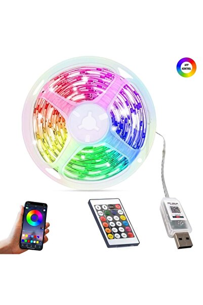 Genel Markalar Rgb Şerit Led Usb Kumandalı 10 Metre App Kontrol Ht-3261