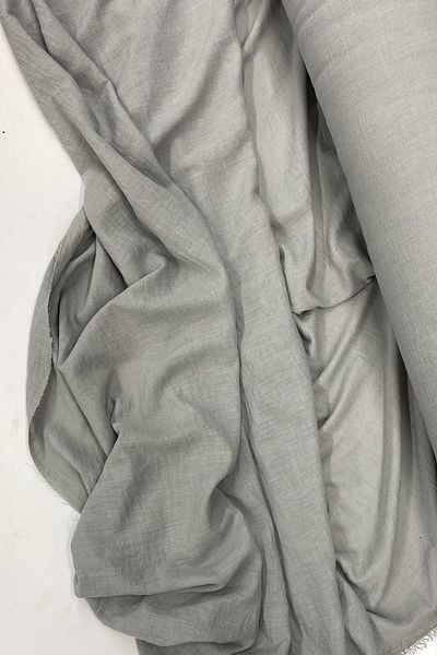 Mu Art Linen Fabric - Organic Fabric - Curtain Fabric - Thin Linen - Clothing Fabric Drape Gray 42