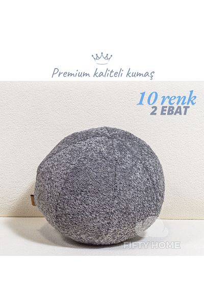 Fifty Pernă rotundă cu bile de calitate premium - Decor moale 10 culori 2 dimensiuni