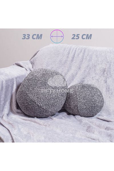 Fifty Pernă rotundă cu bile de calitate premium - Decor moale 10 culori 2 dimensiuni
