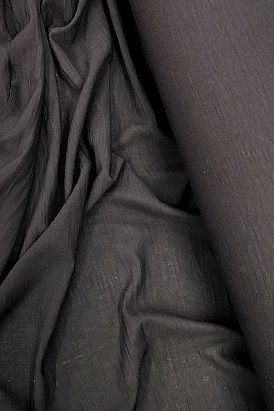Mu Art Linen Fabric - Organic Fabric - Curtain Fabric - Fine Linen - Clothing Fabric Drape Black 27