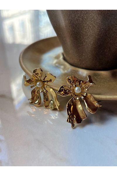 Miltonia Flower Steel Earrings