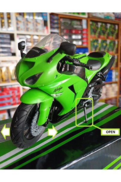 OYUNCAKSAHİLİ Kawasakı Ninja ZX 10R Model Motorsiklet 1:12 Ölçek Motor  Metal...