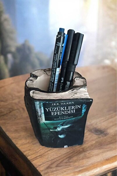 Gobo Yüzüklerin Efendisi Yüzük Kardeşliği Kitabı Şeklinde Kalemlik 10 x 8 cm
