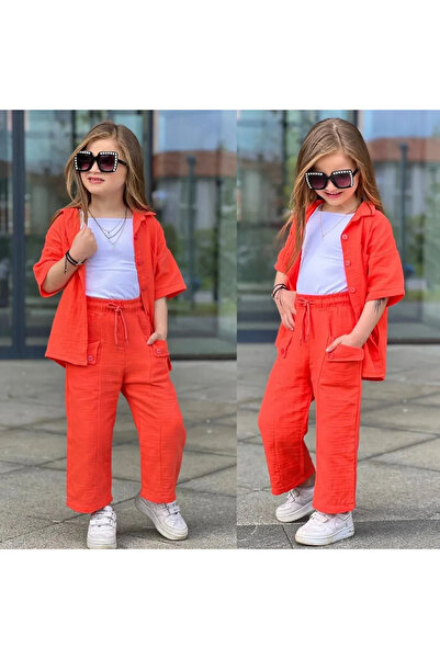 RENGARENK KIDS STORE MÜSLİN KIZ TAKIM 3 PARÇA