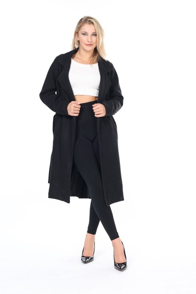 Bluence Women's Belted Winter Long Stamp Coat