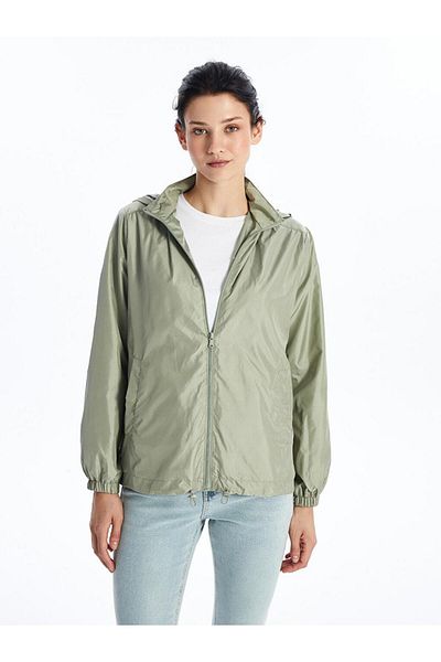 LC Waikiki Lw - Women's Hooded Plain Raincoat
