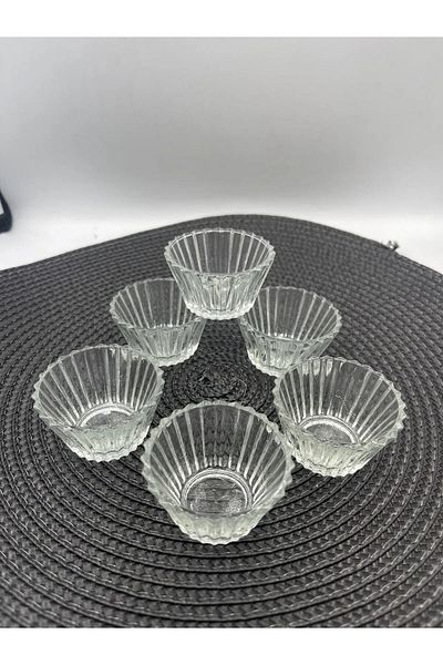 Rasanet Glass Mini Sauce Bowl, Turkish Delight Bowl 6 Pcs Royaleks-Rg-2023
