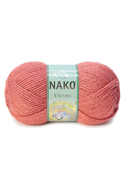 NAKO 5 Pieces Mink Premium Acrylic - Dried Rose Thread Wool Color No:2574