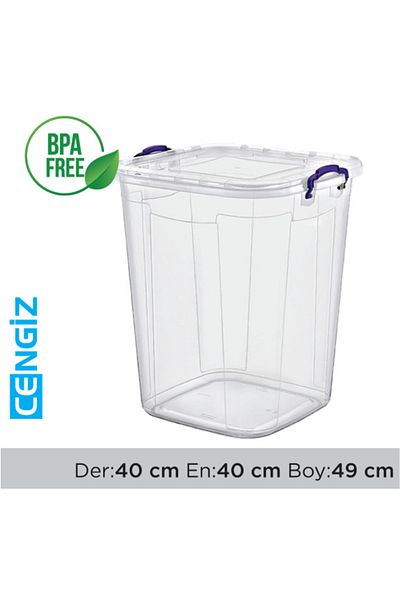 Rasanet Storage Box Square Multibox Transparent 50 Lt. Royalex-E630