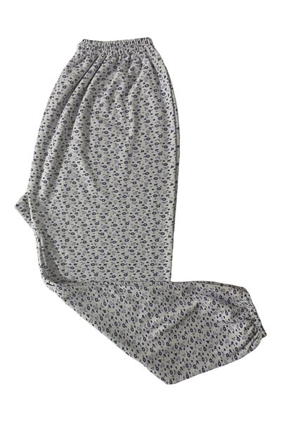 Pi Giyim Pijama de iarnă pentru femei, cu model, cu talie lungă elastică din bumbac pieptănat, cu elastic la gleznă