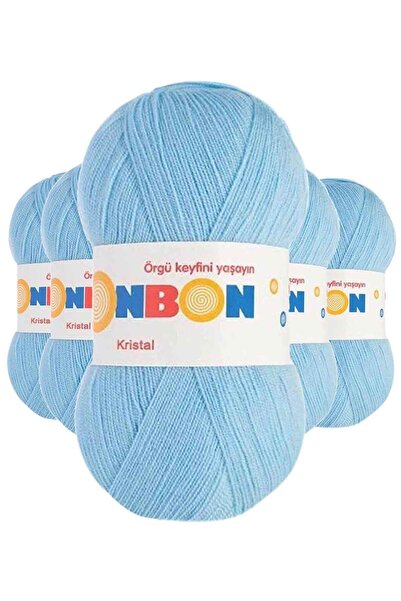 BONBON 5 bucăți de cristal țesătură manuală frânghie Sky Blue 98231