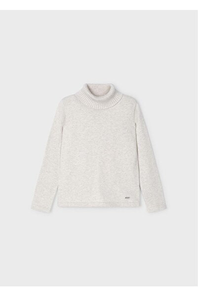 MAYORAL Kışlık Kız Çocuk Balıkçıyaka Örme Kazak - Krem