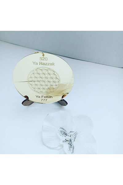 Chirpy Gold Plexi Flower of Life Set of 3