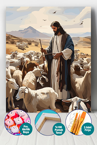 Picasso World Hobby Art Sayılarla Boyama Numaralı Tuval Seti Fırça Boya Dahil...