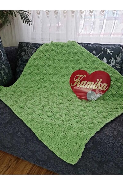 KAMİKAM بطانية ناعمة محبوكة يدويًا للأطفال والرضع بمقاس 90/100