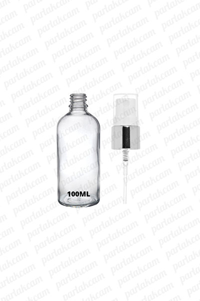 parlakcam 100ml Şeffaf Cam Gümüş Metal Kaliteli Sprey Başlık Fıs Fıs Cam Kolo...