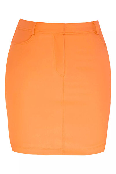 Keikei Desenli Krep Kısa Etek