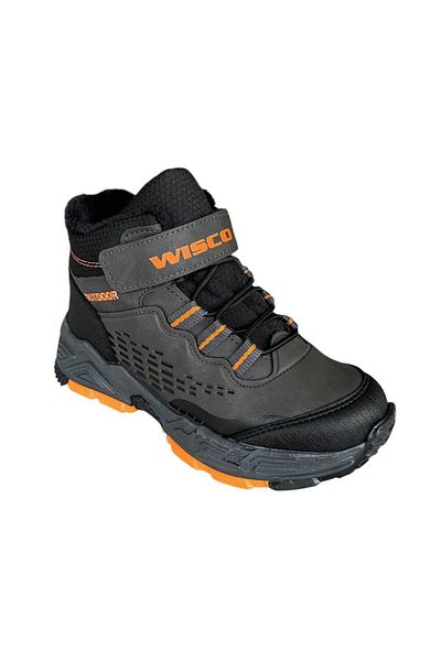 Liger Velcro Wool Inside Cold Proof Outdoor Daily Παιδικές Μπότες SMOKE - ΠΟΡΤΟΚΑΛΙ
