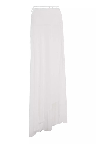 Keikei Beyaz sifon uzun etek
