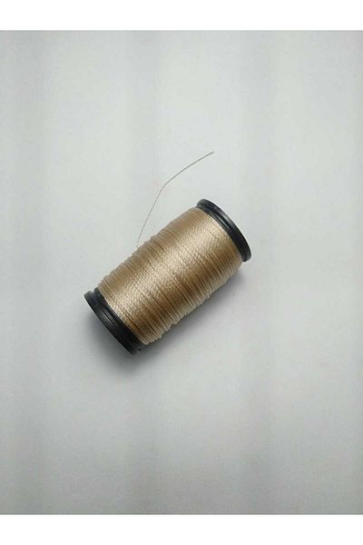 Eskişehir hobi sanat 0,2 mm 60 μέτρα κορδόνι χάντρες προσευχής σκούρο μπεζ χρώμα (πιο λεπτό κορδόνι χάντρες προσευχής)
