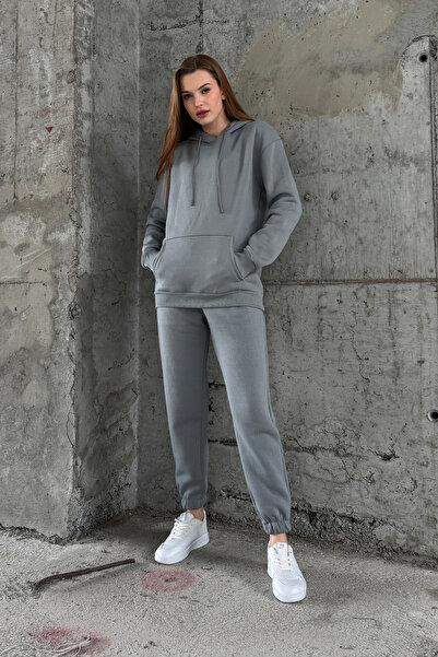 ASEDE Yumuşak Dokulu 3 İplik Şardonlu Lastikli Eşofman Takımı