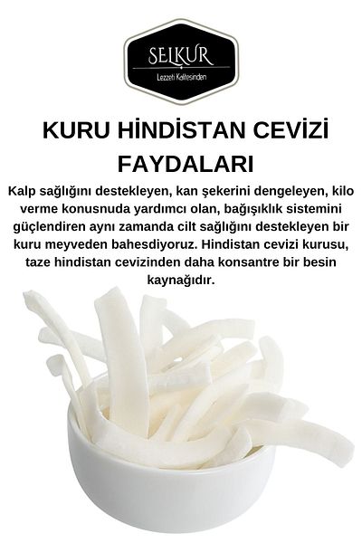 SELKUR Coconut Dried 200gr - 1st Quality Sliced