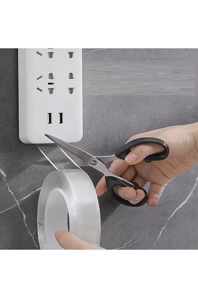 MCEM STORE 1M*3Cm Double Sided Transparent Tape 1 Meter