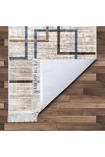 Artızon Kaydırmaz Tabanlı Renkli Modern Vintage Retro Tasarım Salon Ve Oturma Oda Halısı