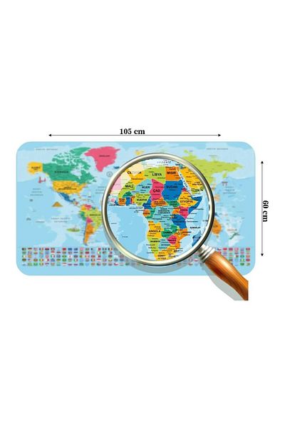 Doğal Tercih Turkish World and Turkey Maps Set Wall Stickers (100 cm X 65 cm)